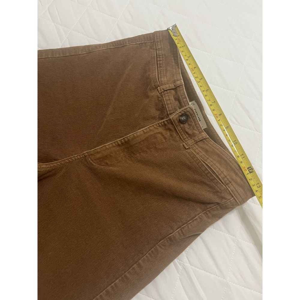 Everlane Womens Brown Corduroy Pants Size 6 High Rise Straight Leg Casual Fall - Picture 10 of 12